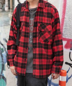 WEGO 【ユニセックス着用ITEM/SMLサイズ展開】チェックネルシャツ