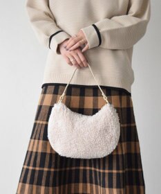 INTER-CHAUSSURES 【ANDREA CARDONE ITALI】レザーハンドルボアホーボーバッグ