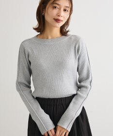 Green Parks ラメライン入りリブニットプルオーバー