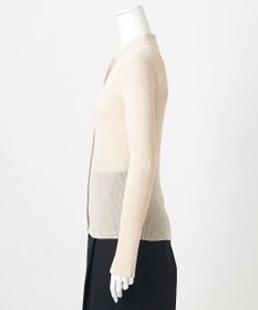 23区 【GOLD LABEL】コットンリネンシアー ニットポロカーディガン