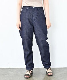 caqu FS linen ankle tapered アンクル丈 テーパードボーイフィットリネンデニム