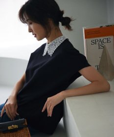 組曲 S 【2WAY】レース襟フレンチテリー カットソー