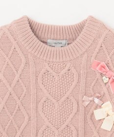 ANY KIDS リボン ケーブル ニット