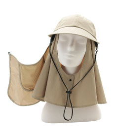 MOONBAT 【遮光100％/UVカット100％】フワクール (Fuwacool)  日差しを完全遮断バッククリボンワイドキャップ　遮光100　UV100