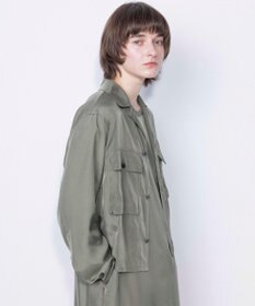 NAVE 【ReNAVE・セットアップ可/洗える/UVケア/接触冷感】フィブリルシャンブレー オープンカラーシャツ