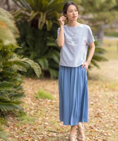 J.PRESS LADIES L 【WEB限定カラーあり・抗菌消臭・吸水速乾】サッカージャージー フレンチスリーブ カットソー