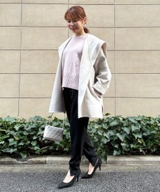 UNFILO 【洗える】スプリングコットンニット バックスリット