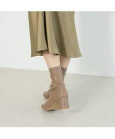 MODE ET JACOMO <carino>【レイン対応】ストレッチヒールブーツ （ブラック）
