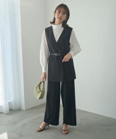 UNFILO 【11サイズ展開】 BEAUTY MOVE タックワイドパンツ