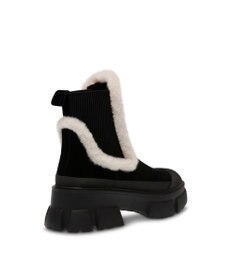 STEVE MADDEN TOWNSHIP 厚底サイドゴアムートンブーツ