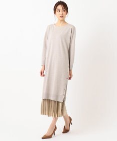 J.PRESS LADIES 【洗える】ワンピ＋プリーツスカート ツインセットワンピース