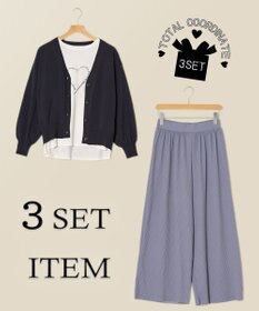 ONWARD Reuse Park 3セット商品/サイズ2【any SiS】ニット春夏×カットソー春夏×パンツ春夏