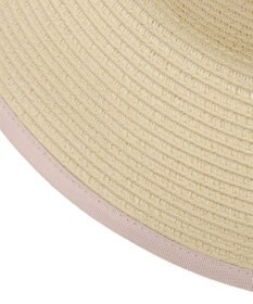 Maison de FLEUR 【手洗い可能】リボンスリットパイピングハット