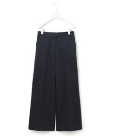 ICB 【洗える】T/Cストレッチサテン ワイドパンツ