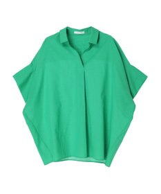 Green Parks 綿麻混スキッパーシャツ