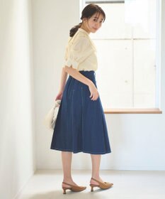 Feroux 【洗える】ラッフルフリル ブラウス