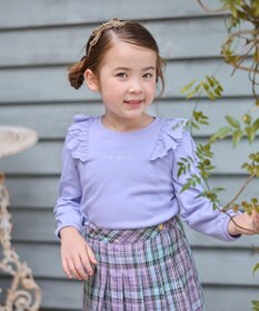 ANY KIDS 肩レース長袖Tシャツ