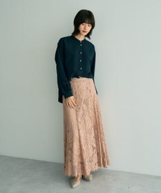 YECCA VECCA 2way裾アレンジパール釦ブラウス