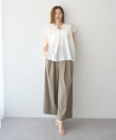 YECCA VECCA ギャザーリボンブラウス