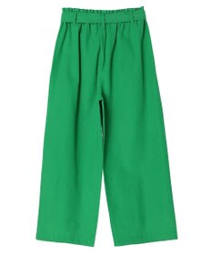 Green Parks 綿麻混リボン付ワイドパンツ