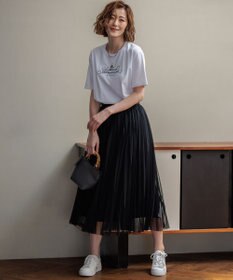 23区 L 【井波麻里衣さんコラボ】カリグラフィー 刺繍 Tシャツ