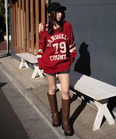 WEGO 2WAYグラフィックワンショルニット