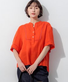 23区 S 【先行予約】LIBECOリネン はしごレース ブラウス
