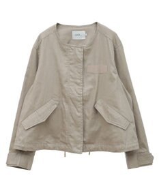 earth music&ecology パーカー付きミリタリーブルゾン