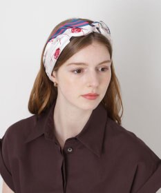 MOONBAT PAUL&JOE ACCESSOIRES(ポール & ジョー) シルクスカーフ 空 オーステルリッツ記念柱 ネコと毛糸 気球 65cm×65cm 手洗いOK