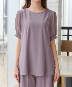 Tiaclasse 【洗える・接触冷感・紫外線ケア・サラごこち】ソフトペプラムカットソー