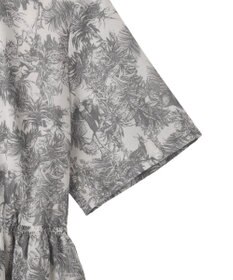 YECCA VECCA サファリ柄フレアシャツワンピース