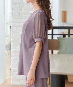 Tiaclasse 【洗える・接触冷感・紫外線ケア・サラごこち】ソフトペプラムカットソー