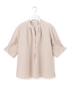 23区 S 【WEB&一部店舗限定/洗える】ドットプリント サッカー ブラウス