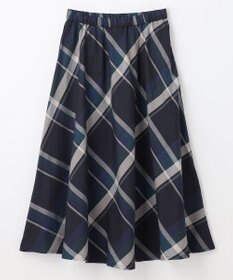 ANY L 【親子連動/洗濯機可能/ウエストゴム】チェックフレアスカート
