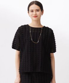 自由区 L 【セットアップ対応】シアーカットジャカード ニット