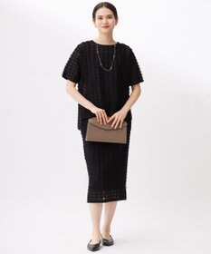 自由区 L 【セットアップ対応】シアーカットジャカード ニット