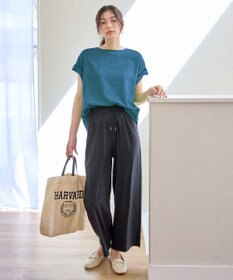 ANY 【手洗い可】ヨーロピアンリネンツイストスリーブブラウス