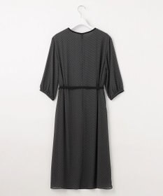 J.PRESS LADIES L 【洗える】ドットフロッキープリント ワンピース