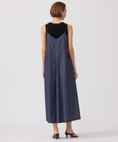 ICB 【洗える】PlaXコットンソフトデニム キャミソールワンピース