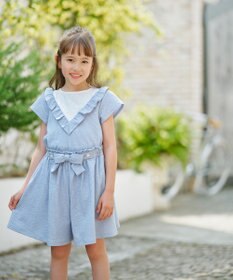 組曲 KIDS 【110-140㎝】サッカーストライプ ブラウス