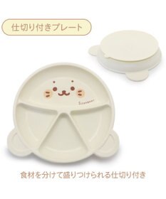 Mother garden しろたん シリコン ベビー食器セット   箱入り《顔ぼん柄》