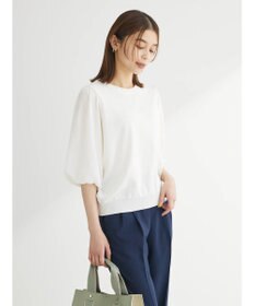 Green Parks 袖楊柳ドッキングニットプルオーバー