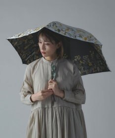 AND WOOL 〈一級遮光生地・晴雨兼用〉筆記帳刺繍の日傘 （折りたたみタイプ）