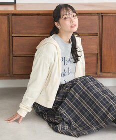 earth music&ecology パーカー付きミリタリーブルゾン