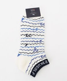 23区GOLF 【MEN】WAVEロゴボーダー アンクルソックス