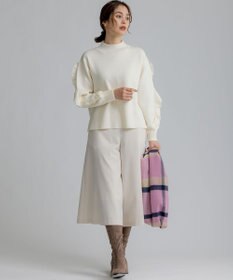 組曲 【WEB限定】袖フリル付きニットプルオーバー