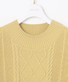 ANY SIS 【洗える】スフレハイネックケーブル ニット