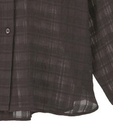 earth music&ecology シャドーチェックシャツ