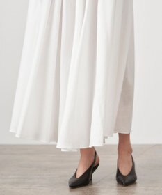 ATON MICRO COTTON SATIN | ギャザースカート