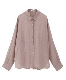 earth music&ecology シャドーチェックシャツ